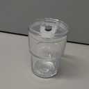 13oz/400ml Glass Water Tumbler with Straw and Lid Sealed Carry On Thick Wall Iced Coffee Cup Glass Cup for Water, Iced Tea Fruit Juice Etc (Aurora White