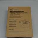 Cat Water Fountain Stainless Steel 108oz/3.2L, APAUK Automatic Pet Fountain Dog Water Dispenser with Water Level Window, Quiet Cat Fountain for Drinking, Inside with Replacement(1 Filter&1 Sponge) (Silver)