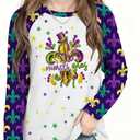 Kids Mardi Gras Shirt Girls Boys Fat Tuesday Shirts New Orleans Carnival Party Mask Graphic Outfits (White, 120)