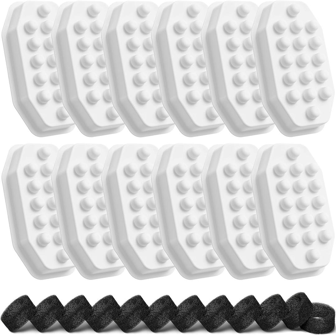 Official 12 Pack Cat Water Fountain Replacement Filters & Pre-Filter Sponges for 108oz/3.2 Stainless Steel Pet Water Fountain