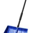 Yocada Snow Shovel for Driveway Home Garage Snow Removal 55 inch Long with D-Grip Handle Aluminum Strip Large Capacity Shovel for Garden Car Camping Outdoor