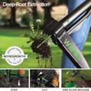 Weed Puller Tool with Long Adjustable Handle (36", 40", & 45"), Quick-Release Weed Ejector Mechanism, Lightweight Aluminum Stand-Up Heavy Duty Weed Remover, 4-Claw Head & Foot Pedal for Easy Weeding, Large (missing green grip)
