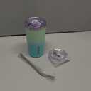 BJPKPK 20 oz Insulated Tumbler Stainless Steel Color Block Coffee Mug Vacuum Double Wall Thermal Travel Cup With Lids And Straw,Mint