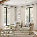 MIULEE Pinch Pleated Curtains 90 Inches Long 2 Panels Birch Window Curtains, 40"W x 90"L