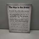 The Man in the Arena Poster Motivational Quote Canvas Print Positive Speech Quotes Posters Inspirational Canvas Wall Art Office Home Wall Decor Gift 16x24Inch (Canvas Framed)