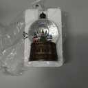 Christmas Snow Globes Village Snow Globe Lantern, Lighted Christmas Decorations Indoor for Home with Music Timer Glitter, Mountain Church, Musical Festival Gifts, USB & Battery Operated
