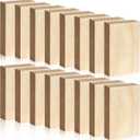 16 Pack Unfinished Wood Blocks for Crafts, 4.92 X 3 X 1 Inch MDF Wood Board Wooden Rectangle Blocks Craft Panels for Art and Crafts, Engraving, Painting, DIY Projects, Chip Carving