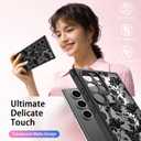 SEXYMOM Magnetic for Samsung Galaxy S24 Ultra Case - Wireless Charging Compatible,Cute Floral Design for Women and Girls,Slim Fit Translucent Matte Phone Case - Roses