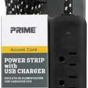 Prime Wire and Cable 3006342 PWR STRP W/USB PRT 6'L