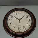 Vintage Wall Clock 16 Inch Quartz Silent Non-Ticking Analog Clock Battery Operated Rustic Round Decorative Clock for Living Room Kitchen Home Office Classroom