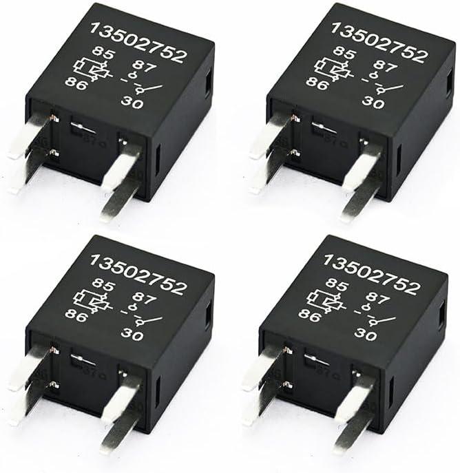 4 Pcs 1R1056, 89057694, D1758C, R3115, AR176, 56-1966, 56-2308, 83A1003 Multi Purpose Relay 1.2L 1.4L 1.6L Compatible with Chevy Aveo Aveo5 Spark 2004-2008 2013 2016-2017, 12V 35A 4 Pins