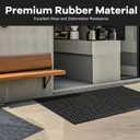 Outdoor Rubber Mat with Drainage, 4.9 X 2.9 Ft Black Anti-Slip Outdoor Door Mat for Floor, Outside, Indoor, Kitchen, Entrance, Garage, Bar and Wet Area