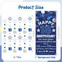 18th Birthday Decorations Banner Boys - 9 Pcs Blue Silver Happy 18th Bday