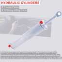 Convertible Top Hydraulic Cylinders Lift Arms, Lift Cylinder Ram Fit for 1999 2000 2001 2002 2003 2004 Ford Mustang and Cobra,cylinder Arm Pair Replaces Xr3z-7650600-a