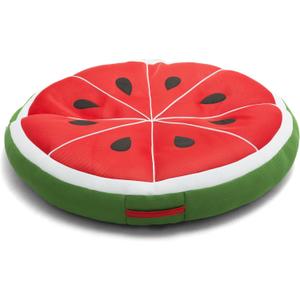 Big Joe Fruit Slice Float No Inflation Needed Pool Lounger, Watermelon Mesh, Quick Draining Fabric, 4 feet Big