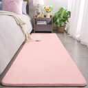Amearea Modern Soft Hallway Runner Rug, 2x6 Feet Washable Runner Rugs for Hallway, Pink Fluffy Rug Bedroom Bedside Rugs, Non Slip Memory Foam Rug Carpet for Entrance Kitchen Living Room Decor