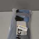 MCTi Kids Mittens Waterproof Winter Ski Warm Sherpa Lined Long Cuff with String (Black, Small(Fits 12-16 Years))