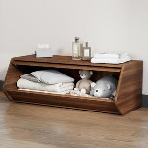 Stackable Multi-purpose Storage Boxes,Walnut,31.5‘’L,Combination Cabinet