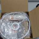 KUMGROT Lamp Shade Ring Set Strong Iron White Lamp Shade Adapter Ring Holder for Desk Wall Lamps Frames European Style 5.9 Inch Diameter 2 Pcs