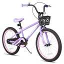 KEANO Cervine 20 Inch Kids Bike for Girls Ages 7-10 Years, 20 Inch Bikes with Kickstand and Basket, Children Bicycles Purple