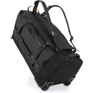 Rolling Duffle Bag with Wheels,86L 30Carry on Luggage with Wheels,Folding Travel Bag,Duffle Backpack with Separate Shoe Compartment (black)