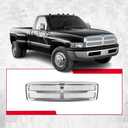 Chrome Front Grille With Honeycomb Mesh Insert - Compatible With Dodge Ram 1500, 2500, 3500 (1994-2002)