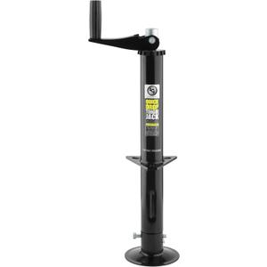Lippert Quick Drop Tongue Jack for A-Frame Travel, Cargo, and Utility Trailers or 5th Wheel RVs, Black