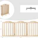 YOCAN 23.6" Tall Solid Wood Freestanding Dog Gate, 3-Panel