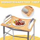 Walker Tray for Folding Walker, Tray for Walker for Seniors Detachable with Cup Holder, Foldable Walker Accessories for Elderly,Tray Table Fits Most Standard Walkers