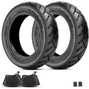 RUTU 10 x 2.50 Tire or Inner Tube and Tire Set Replacement for Smart Self Balancing Electric Scooters, Hover Board Fits 10" Scooter Wheels, 36v, 48v, 400w, 500w, 800w Hub Motor
