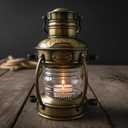Nautical Anchor Candle Lamp Decorative Hanging Lamp Vintage Style Lantern Brass Antique Lantern 10"