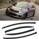 Window Visor for 2006-2011 Honda Civic, Out-Channel Rain Guards Shields Vent Deflector Shade Wind Dark Smoke for 06-11 Civic 2007 2008 2009 2010, Tape-On Outside-Mount, 4PCS