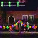 Windpnn Upgraded Solar Halloween Lights Outdoor, Solar Powered Pumpkin String Lights,16ft 20LED 8 Modes Waterproof Halloween String Lights for Garden Patio Landscape Halloween Decorations(Multicolor)