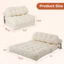 Folding Sofa Bed, Convertible Sleeper Chair with Back Support and Pillow, Full