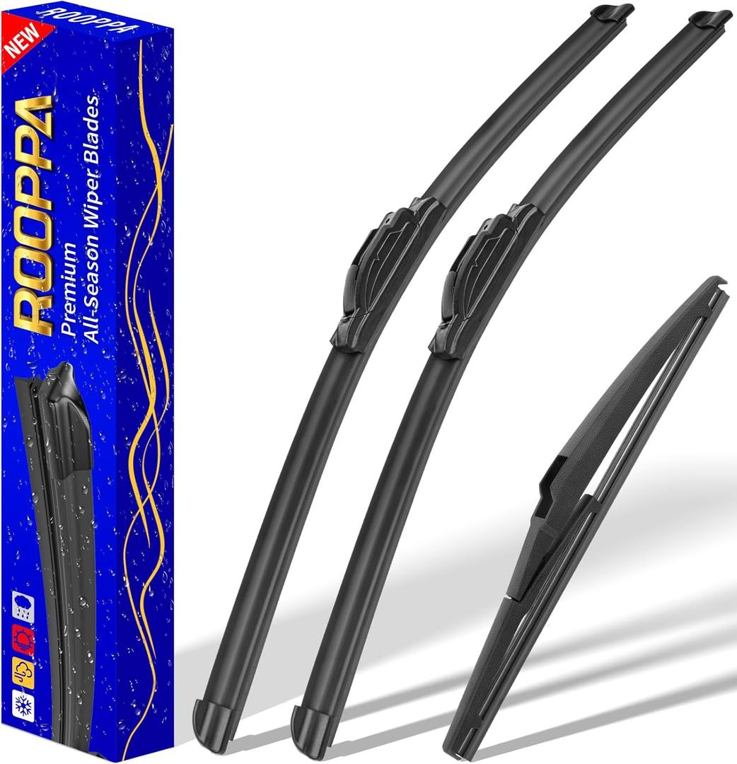 3 wipers Replacement for 2012-2017 Kia Rio/2012-2019 Hyundai Accent, Windshield Wiper Blades Original Equipment Replacement - 26"/16"/11" (Set of 3) U/J HOOK