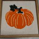 Decorative Framed Wall Art Featuring Textured Pumpkin Design