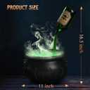Halloween 10 Floating Potion Cauldron Set with Mist Maker  DIY Spooky Witch Cauldron Dcor with 9 Colorant Bottles (10")