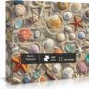 1000 Pieces Jigsaw Puzzles for Adults, Seaside Series - Calming Ocean View Art, Relaxing Stress Relief Game, Large 28" x 20", Great Gift for Summer & Home DecorBeach Treasures