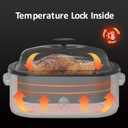 Sunvivi 24QT Electric Roaster Oven with 3 Buffet Server for 30lb Big Turkey