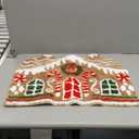 Maasechs Gingerbread House Bathroom Mat Christmas Area Rug Non Slip Cute Gingerbread Bathroom Decoration Plush Microfiber Doormat Christmas Decor for Home Bedroom Shower Floor Living Room(Classic)