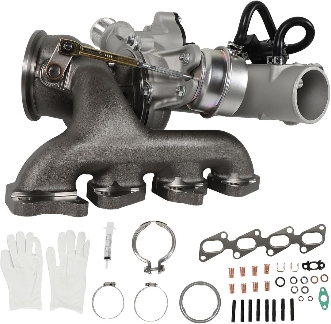 Turbocharger for 2011-2015 Cruze with Complete Installation Kits - Fits 1.4L Cruze Limited 2016, Encore 2013-2021, Sonic 2012-2020, Trax 2013-2021 - A14NET Engines GT1446V - Replaces# 55565353 667-203