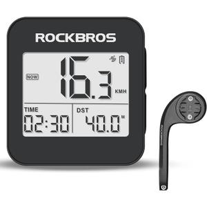 ROCKBROS GPS Bike Computer with Mount, Cycling Computer with Automatic Backlight, Bicycle Odometer IPX6 Waterproof and 600mAH Battery Large Display Screen
