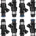 Fuel Injector FJ315 Compatible with 2002-2005 Silverado 1500 2500 3500,2001-2003 Sierra 1500 2500 3500 4.8L 5.3L 6.0L,Replace 25317628, 17113698, 17113553, FJ10062 8pcs 2 Holes