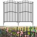 10 Panels Tall No Dig Garden Fence - 40in H x 22.5ft L, Reinforced Square Tube Rustproof Animal Barrier, Decorative Metal Fencing for Yard & Outdoor Dog Pet Play Areas