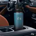 Swigina 64 oz Insulated Water Bottle with Silicone Boot (48hrs Cold/24hrs Hot) - DIY Stickers, Leakproof, BPA Free, Half Gallon [2-IN-1 LID]