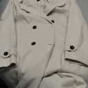 IDEALSANXUN Women's Long Wool Coat Fall Winter Double Breasted Trench Coat Peacoat Jackets, M