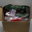 4 Pcs Lighted Christmas Wreaths, 12 Inch Pre Lit Small Xmas Wreath with Large Bow, Pine Needle Wreath with LED Lights Battery Operated Xmas Ornaments for Front Door Wall Christmas Party Decor(Red)