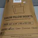 Utopia Bedding Throw Pillows Insert (Pack of 2, White) - 24 x 24 Inches Bed and Couch Pillows - Indoor Decorative Pillow