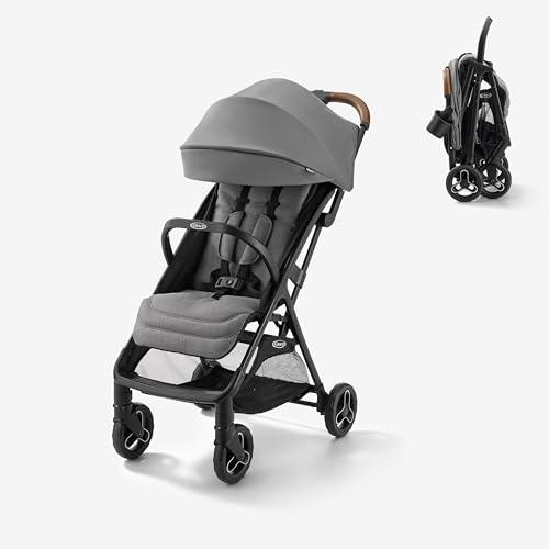 Graco Ready2Jet Compact Stroller – Overhead Friendly Compact Travel Stroller with Automatic Fold, Kingston