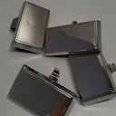 4 Pcs Silver Christmas Metal Stocking Holders for Mantle, Heavy Duty Stocking Hangers Stocking Hook Xmas Ornaments for Counter Tables Window Fireplace Mantle Decoration